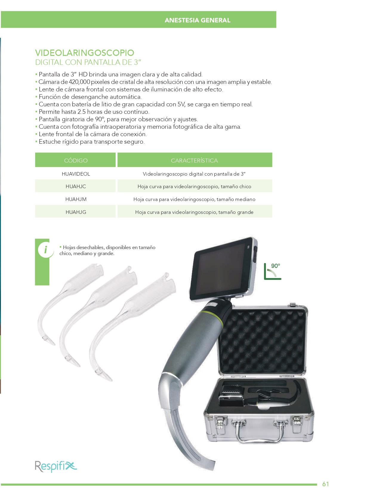 Anestesia General brochure