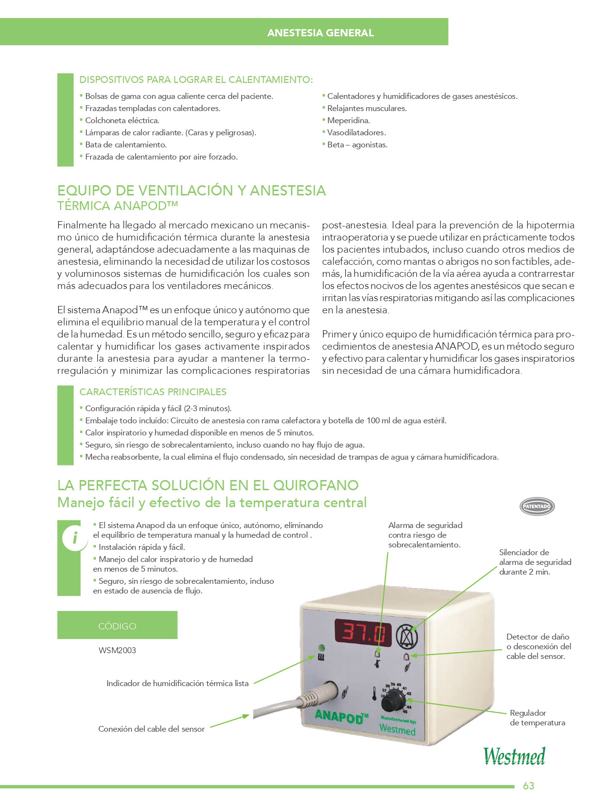 Anestesia General brochure